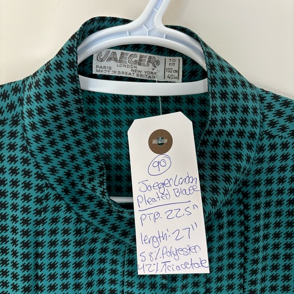 #90 Jaeger London Pleated Blouse - Picture 2 of 8